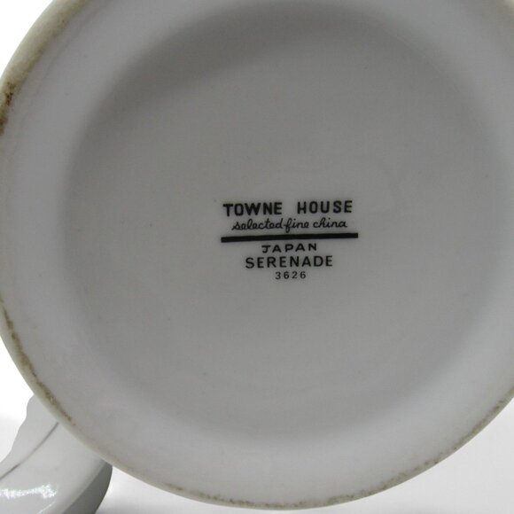 TOWNE HOUSE Japan Serenade 3626 Ceramic Coffee Pot Floral White Vintage 8.6" - Picture 10 of 10